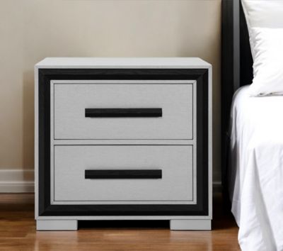 2-Drawer Nightstand – Modern Bedside Table with Storage