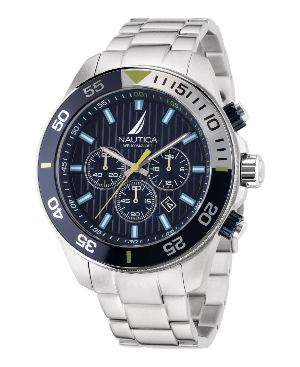 Men's Analog Silver-Tone Stainless Steel Watch Set, 48mm - Silver-Tone