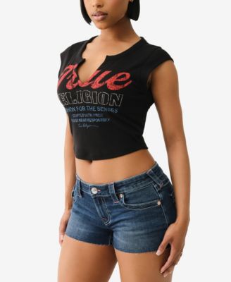Women's Vintage Tr V Notch Rib Top