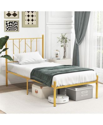 Twin Size Platform Bed Frame Heavy-duty Metal Bed Frame w/Sturdy Metal Slat Support