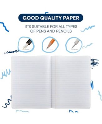 Marble Composition Notebook Wide Ruled Black and White Composition Books 100 Sheets (2 Pack)