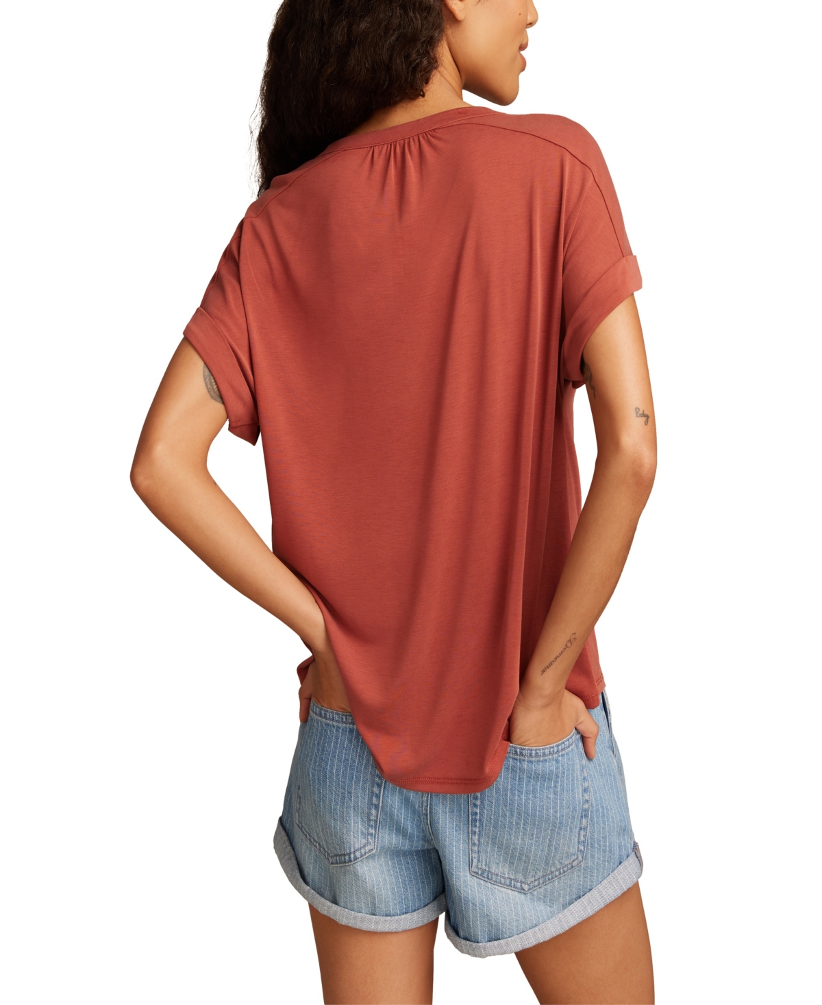 LUCKY BRAND WOMEN'S SANDWASH SHORT SLEEVE BUTTON FRONT SHIRT 