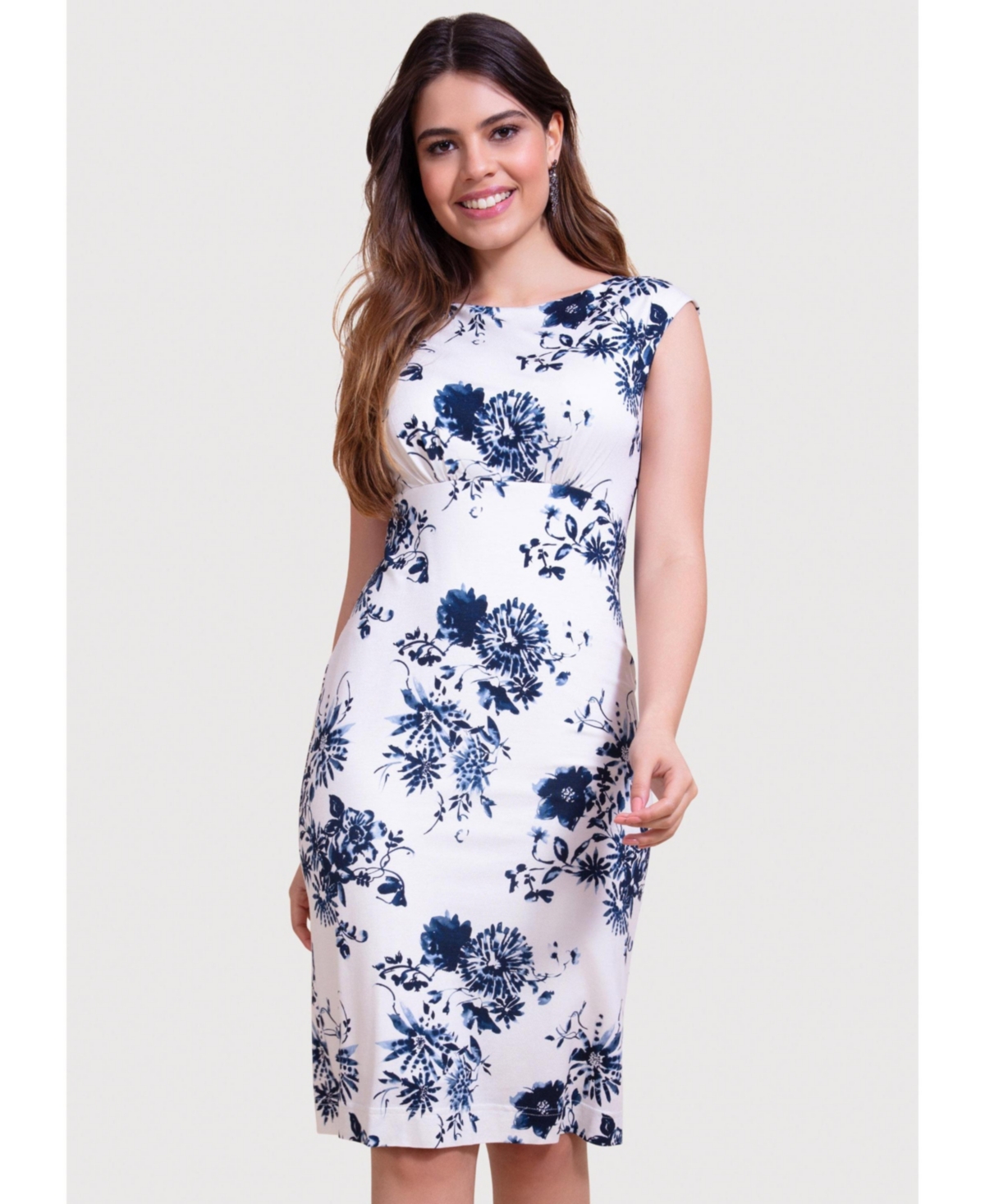 Women's Pippa Shift Knee Length Dress - Indigo ink blue