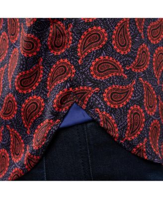 Men's Black Purple Red Print shirt