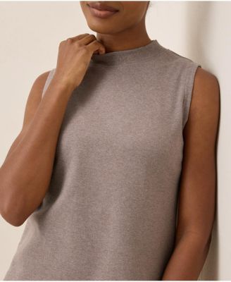 Women's Organic Cotton Airplane Mock Neck Shell