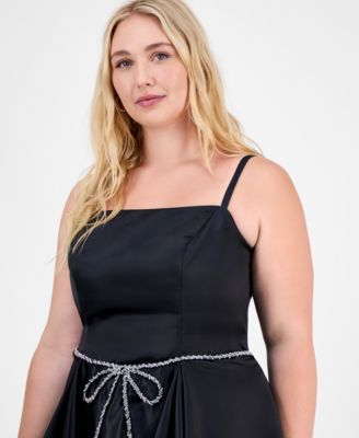 Trendy Plus Size Bow-Detail Mini Dress