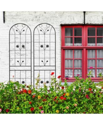 Streamdale 2-Pack 86.7" Metal Garden Trellis - Climbing Plant Support