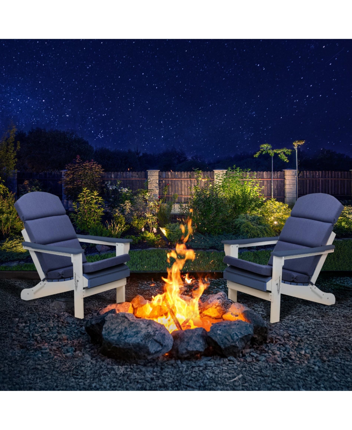 Aoodor Patio Chair Cushions for Adirondack Chairs, High-Back Design, 52"x20"x2.5" Olefin Fabric Slipcovers with Ties, Outdoor Furni