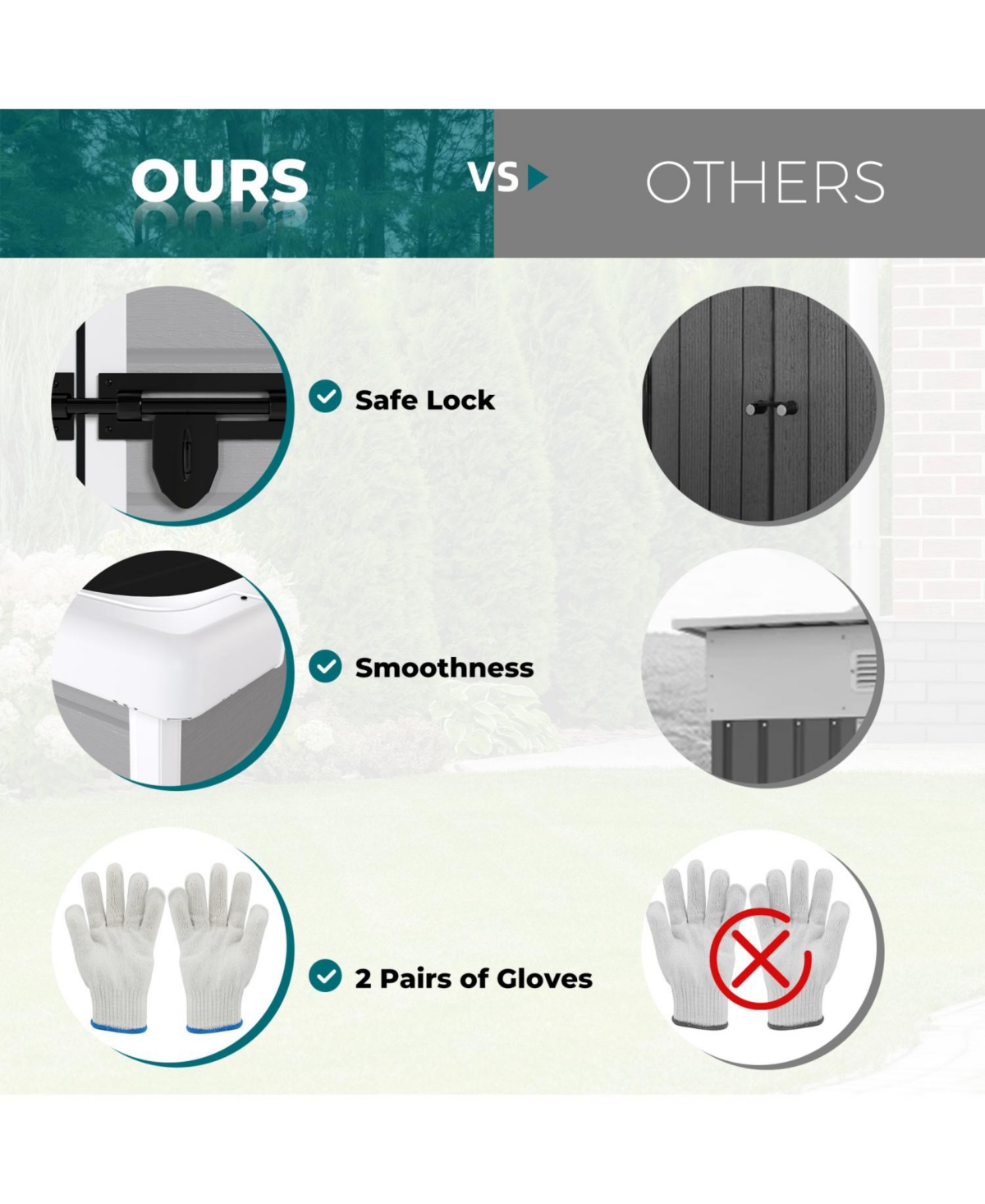 Streamdale Furniture 6x6 Ft Waterproof Resin, Lockable Doors Outdoor Storage Shed