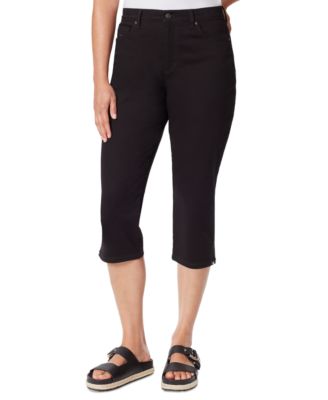 Gloria Vanderbilt - Women's Amanda Slit-Hem High-Rise Capris Jeans
