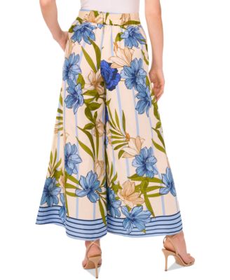 Women’s Printed High-Rise Wide-Leg Pull-On Pants