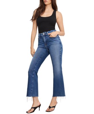 Good American - Women's Soft Tech Good Legs Cropped Jeans