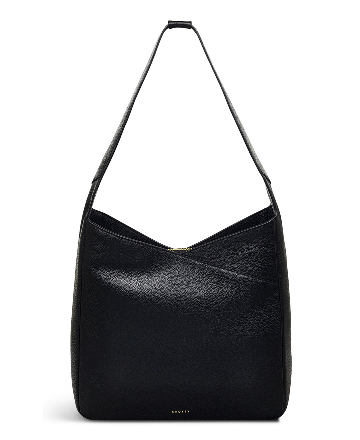 Alpha Road Small Zip Top Shoulder Bag - Black