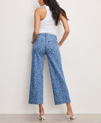 Women's Good Waist Cropped Palazzo Jeans, Regular & Plus Size