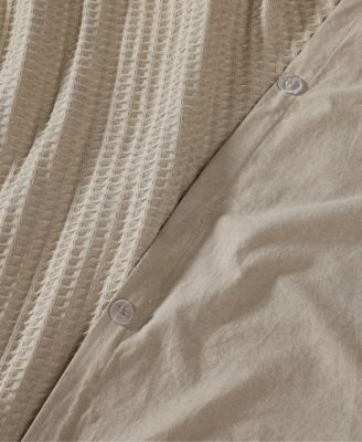 Heritage Cotton Waffle 3-Pc. Duvet Cover Set, Full/Queen