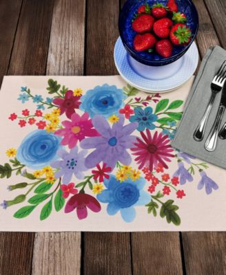 Spring Petals Premier Fabric Placemats, Set of 4