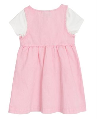 Toddler and Little Girls 2-Piece T-Shirt and Denim Dress Set