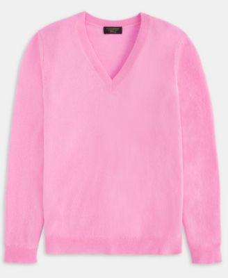 100% Cashmere Petite V-Neck Long-Sleeve Sweater, Created for Macy's