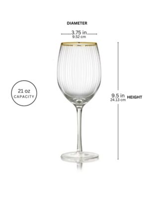 Rocher All Purpose Wine Glasses, Set of 4, 21 Oz