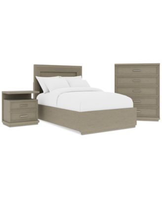 Cascade 3-Pc. Bedroom Set (Full Bed, Chest & Nightstand)