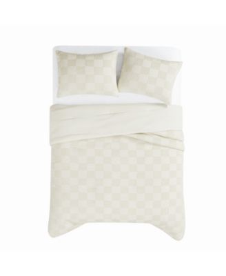 Textured Checkered 3-Pc. Comforter Set, King