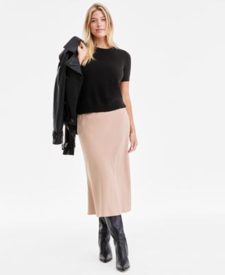 Charter Club - Women's 100% Cashmere Crewneck Short-Sleeve Sweater