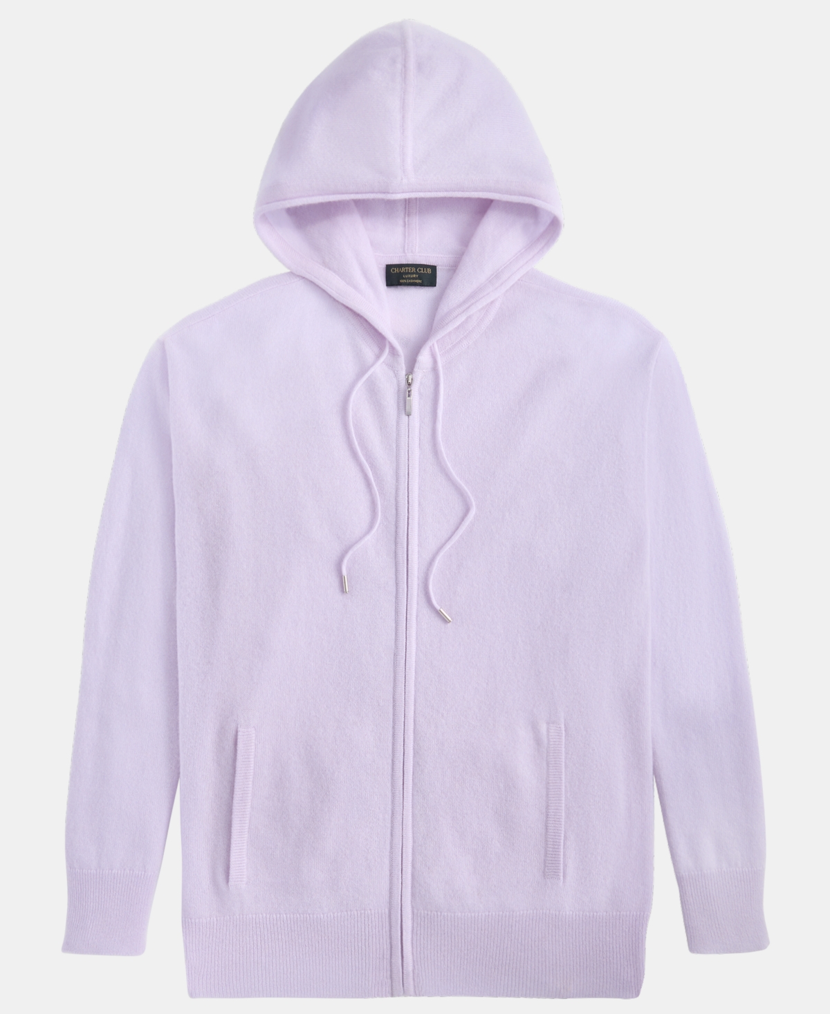 Charter Club Women's 100% Cashmere Zip Hoodie, Macy's Exclusive In White