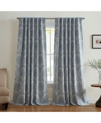 Giovanni Medallion Linen Blend Window Curtain Panel