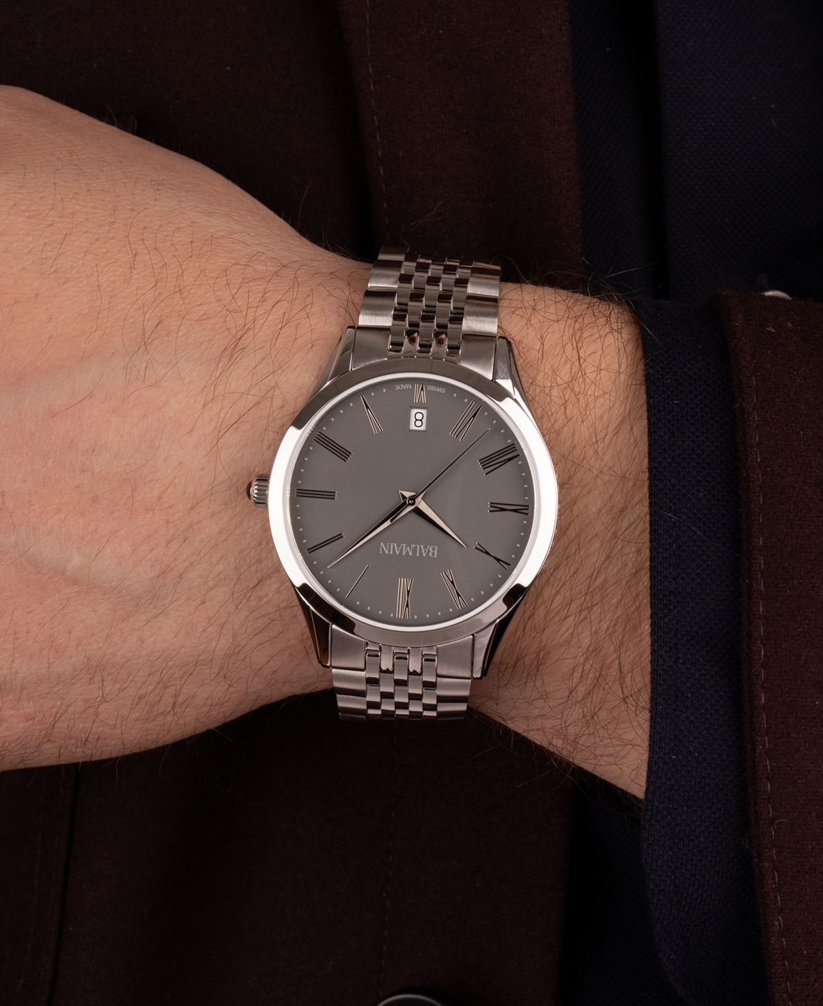 Balmain Men's Swiss Classic R Stainless Steel Bracelet Watch 41mm