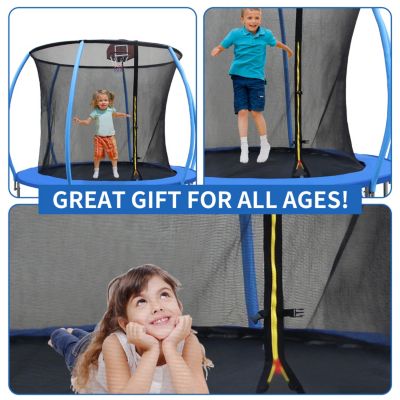 Streamdale 12' Pumpkin Trampoline with Slide and Enclosure