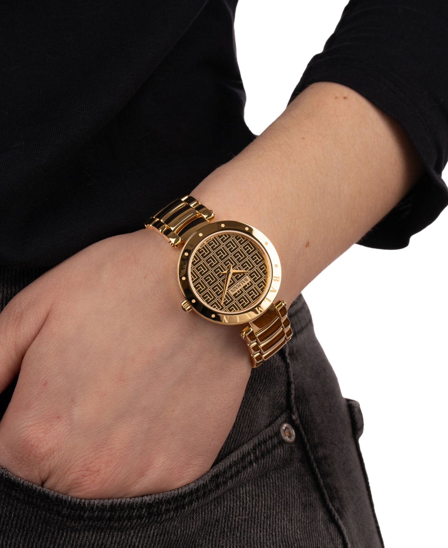 Женские часы Balmain Swiss Balmainia Gold PVD Stainless Steel Bracelet Watch 33mm — фото 6