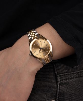 Women's Swiss Classic R Diamond Accent Two-Tone Stainless Steel Bracelet Watch 30mm