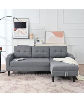 Streamdale Spacious and Comfortable Modern Sofa with Built-In Storage and Adjustable Leg Rest