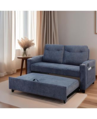 Streamdale 1 Pc Velvet Sofa Bed, 3-in-1 Convertible Sleeper with Pullout Bed – Living Room Furniture