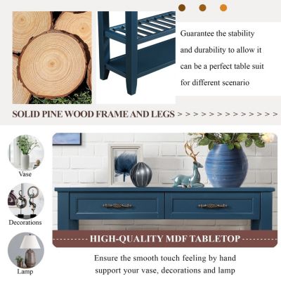 Mid-Century Console Sofa Table