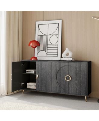 4-Door Modern Lacquered Buffet Cabinet