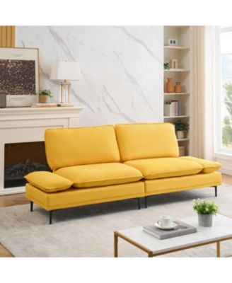 Streamdale Premium Soft Yellow Sofa for Small Spaces