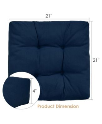 21 Inch x 21 Inch Patio Chair Seat Cushion Pads for Indoor and Outdoor