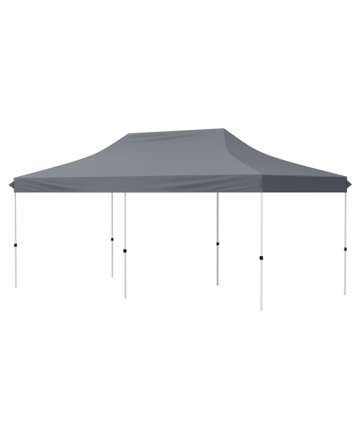 10 X 20 Ft Pop up Canopy Tent Foldable Portable Outdoor Gazebo with Carry Bag - Grey