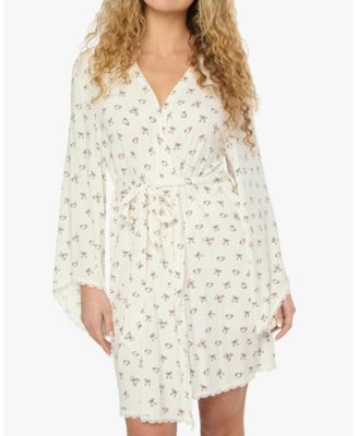 Women's Lace Trim Robe