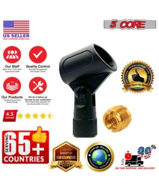 Microphone Clip Holder 2 Pieces with Screw Adapters 5/8 to 3/8 Inch