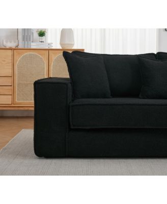 Streamdale  Furniture Set of 1 Lamb Velvet Folding Sleeper Sofa Bed