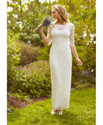 Women's Lila 3/4 Sleeve Lace Maxi Gown
