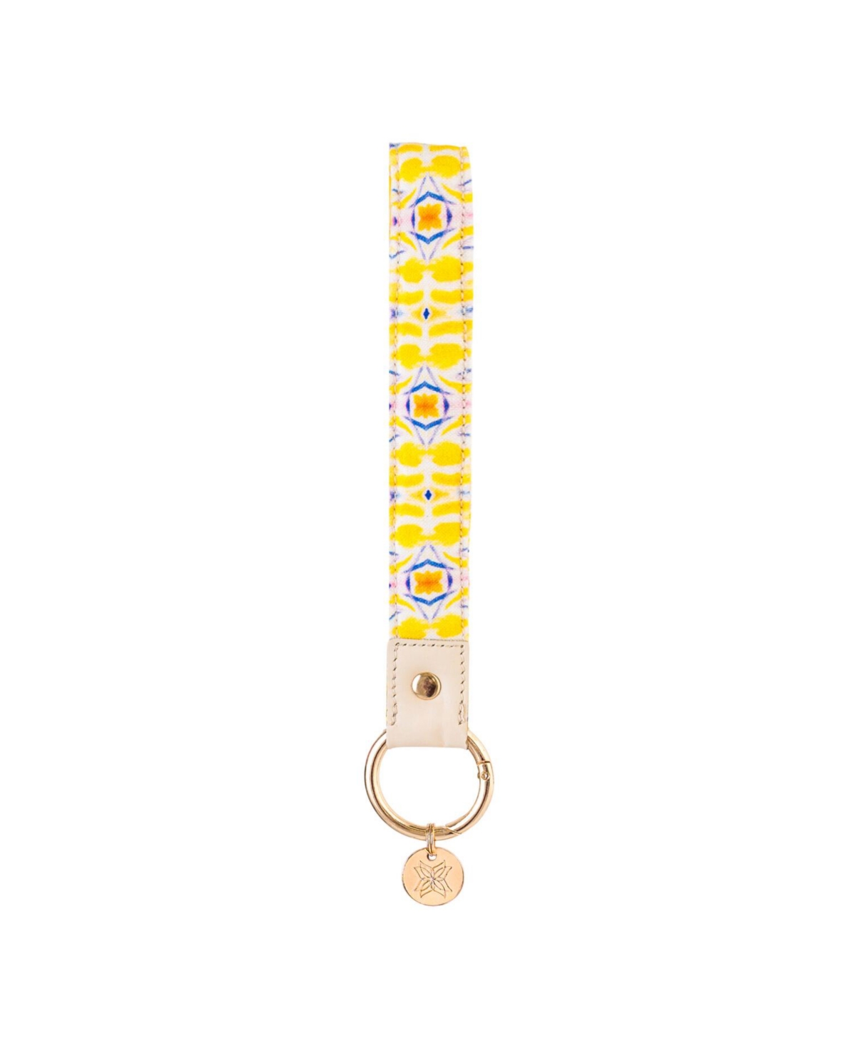 Fabric Loop Keychain - Double lemon with orange marigold