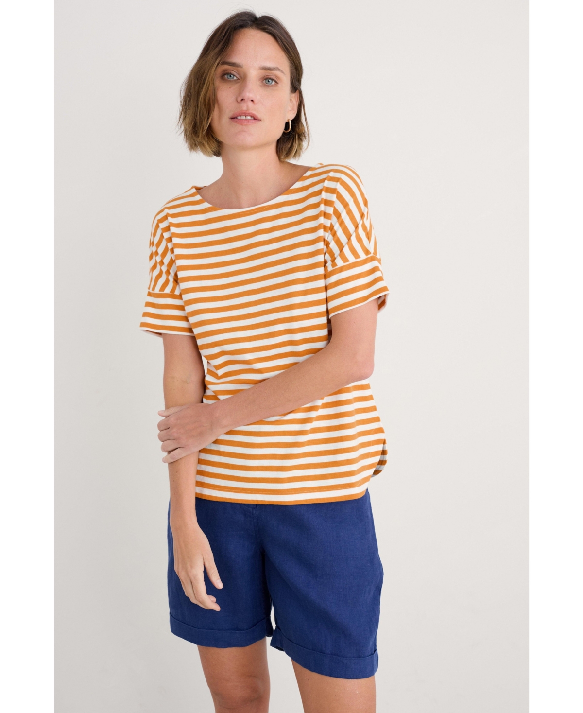 Women's Bryher View T-Shirt - Mini cornish daylily chalk