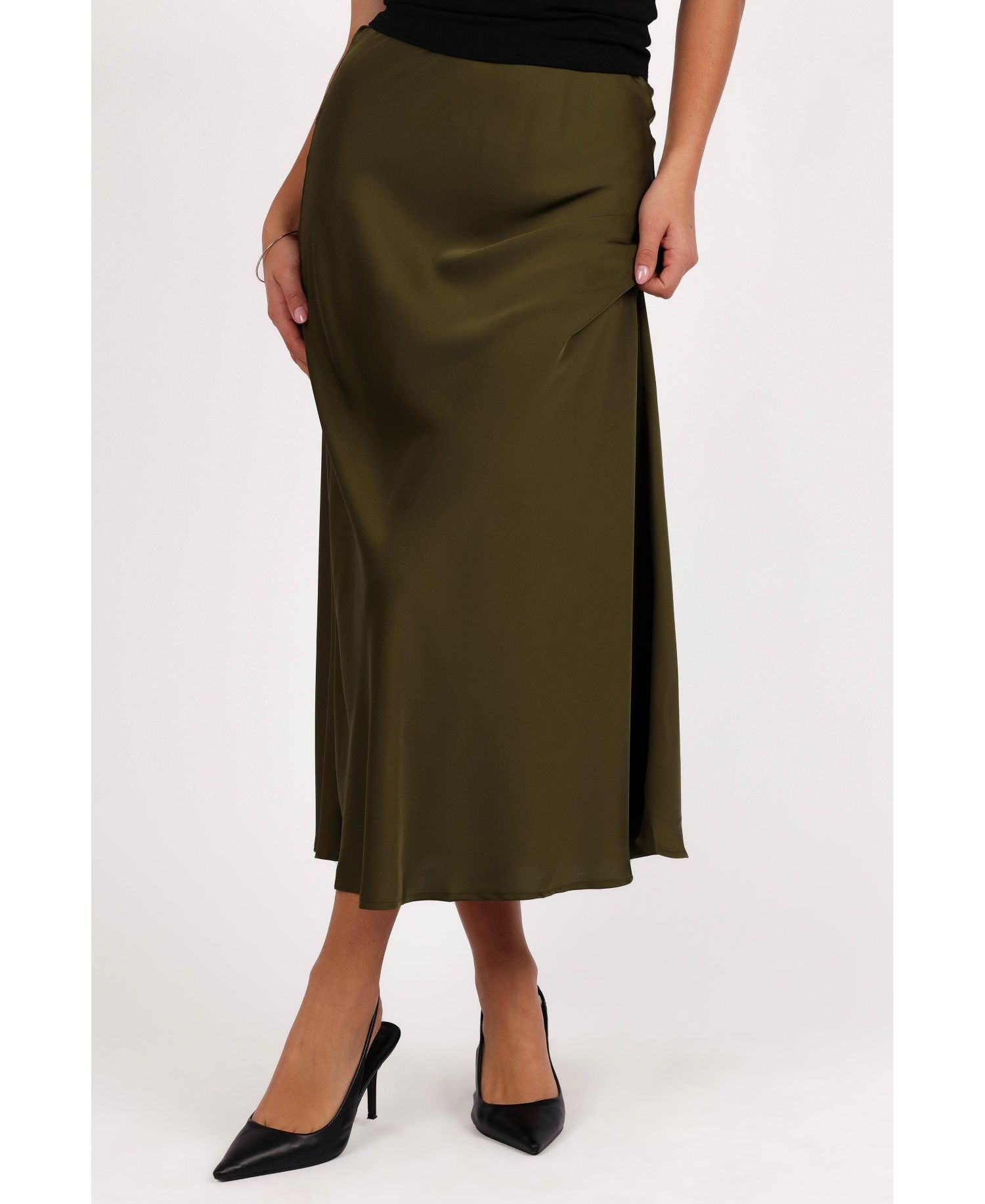 Women's Nellie Satin Midi Skirt