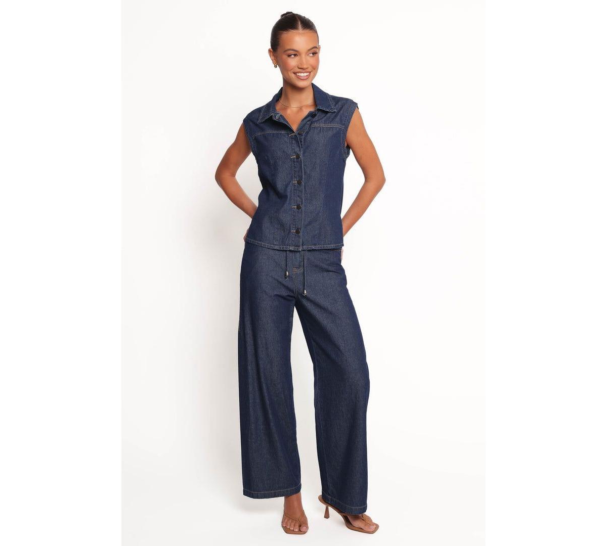 Women's Kirie Wide Leg Denim Pant - Indigo