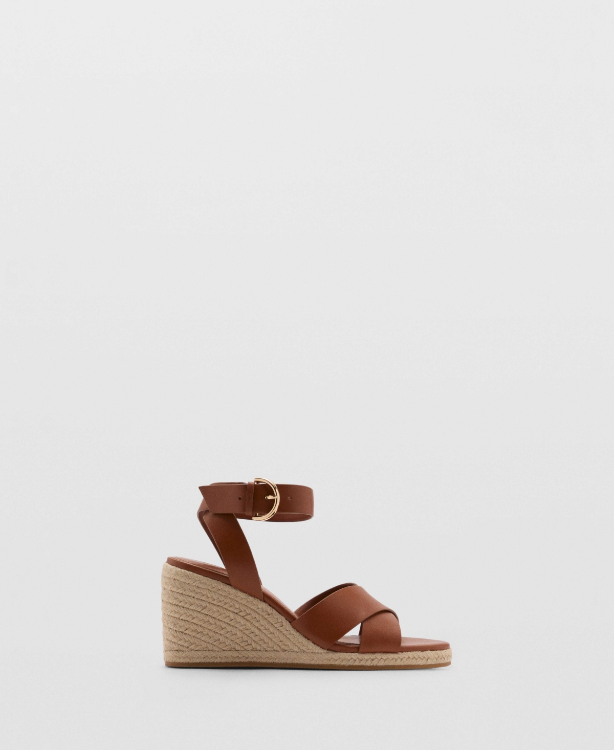 Mango Women's Crisscross Straps Wedge Sandals