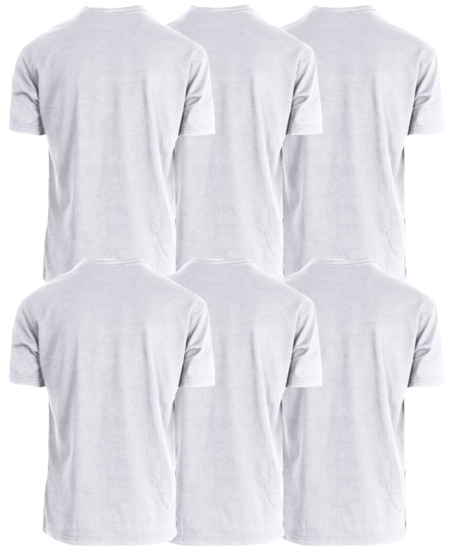 Мужские футболки Galaxy By Harvic 6-Pack Short Sleeve Stretch, цвет: Белый — фото 2
