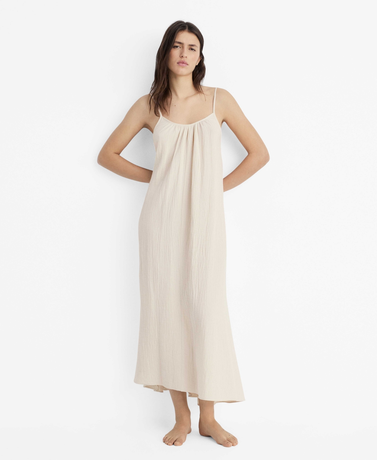 Mango Women's Plain Cotton Nightgown